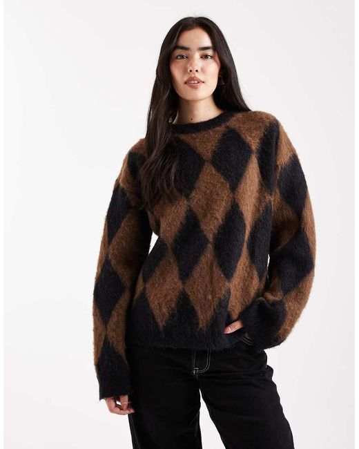 Daisy Street Black Oversized Jumper