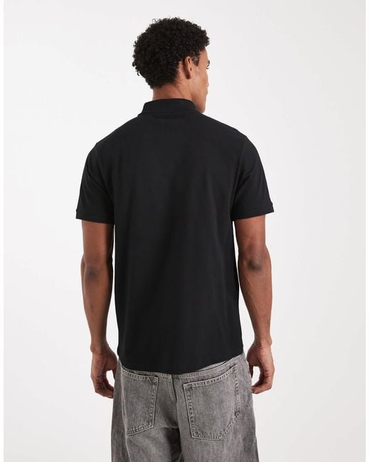 ASOS Black Essentials Regular Fit Polo for men