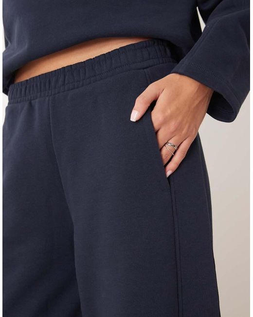 ASOS Blue Premium 500Gsm Seamed Barrel Leg Jogger