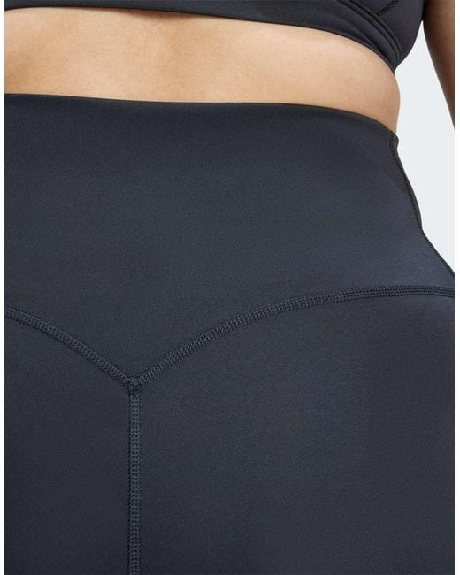 Adidas Originals Blue Optime Workout 3-Stripes 7/8 Leggings (Plus Size)