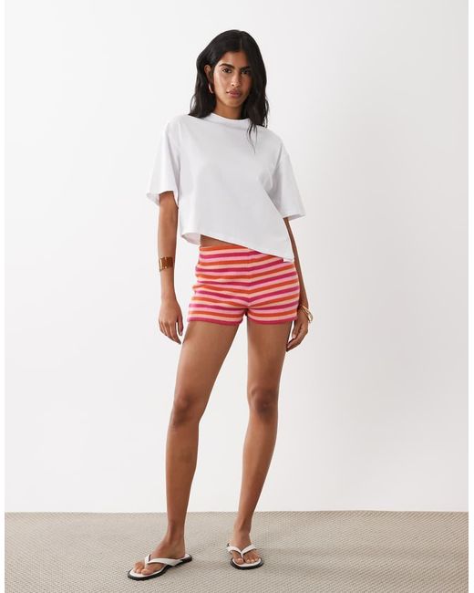 ASOS White Short Sleeve T-shirt With Asymmetric Hem