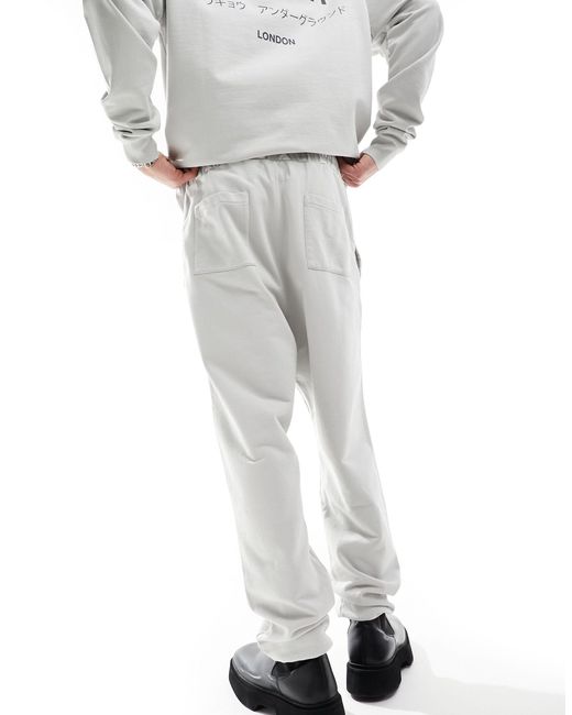 Joggers gris claro con cordón ajustable underground AllSaints de hombre de color Gray