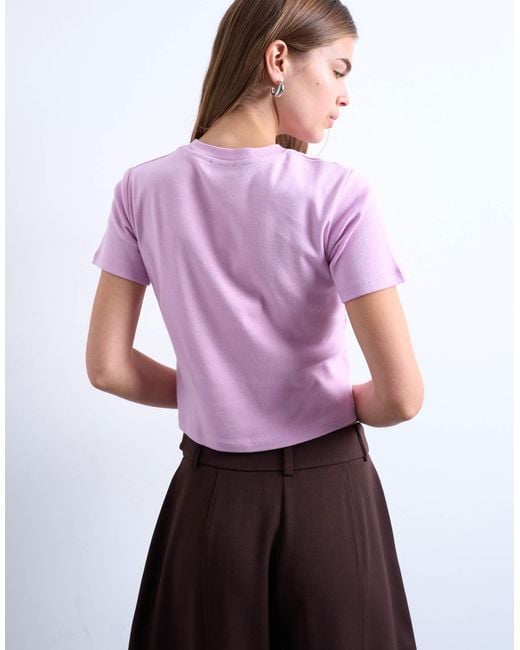 TOPSHOP Purple Shrunken Everyday Tee