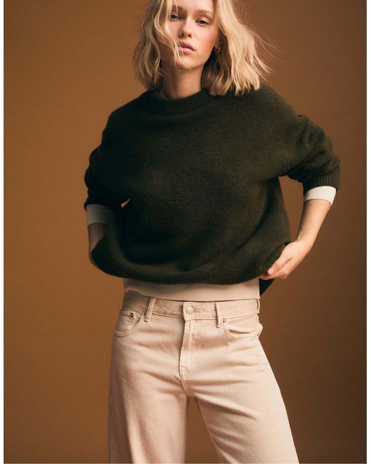 Stradivarius Green – weicher strickpullover