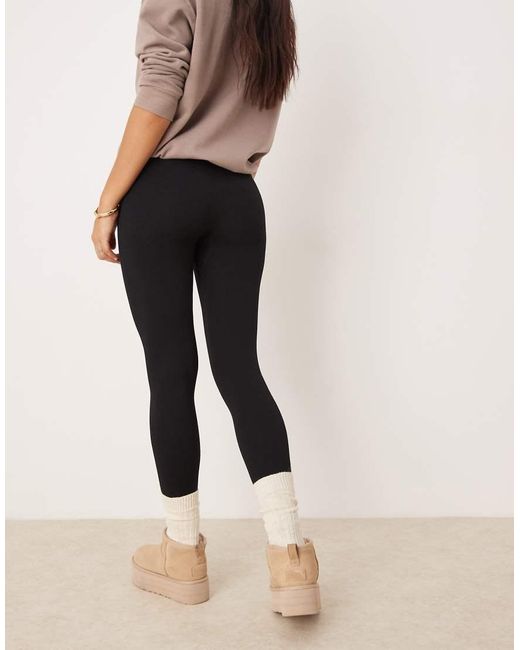 New Look Black Seamless Ribbed Leggings
