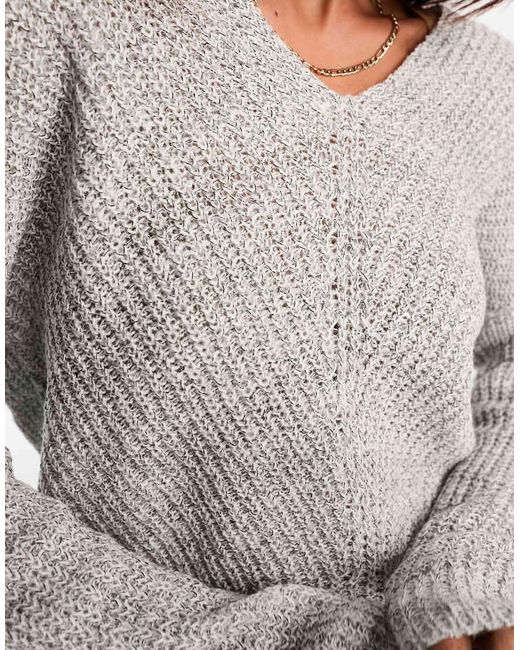 Jdy White Lightweight V Neck Jumper
