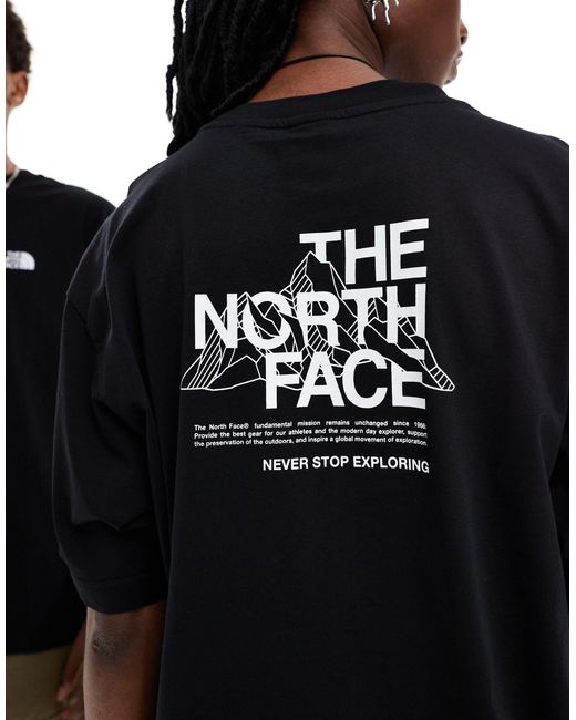 The North Face Black Mountain Sketch Backprint Oversized T-shirt