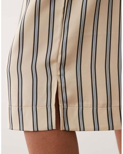 ASOS Natural Pull On Satin Bermuda