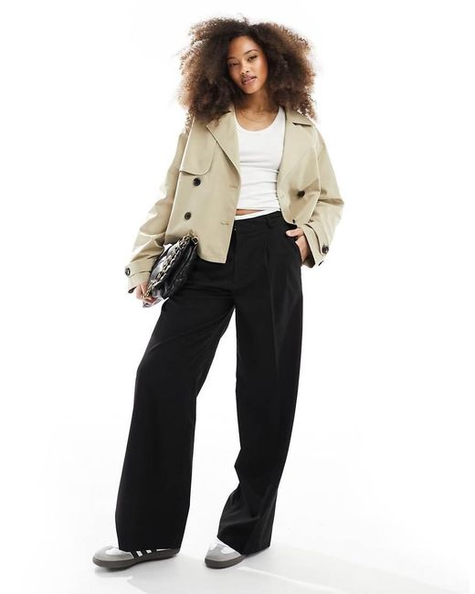 JJXX Natural Cropped Trench Coat