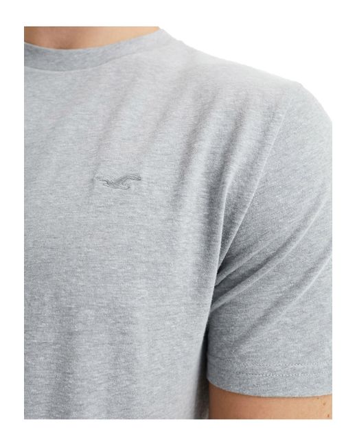 Confezione da 3 t-shirt bianca, grigia e nera di Hollister in White da Uomo
