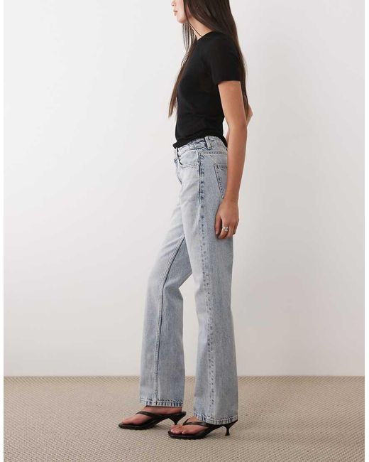 ASOS Blue 90s Straight Jeans With Crease Detail