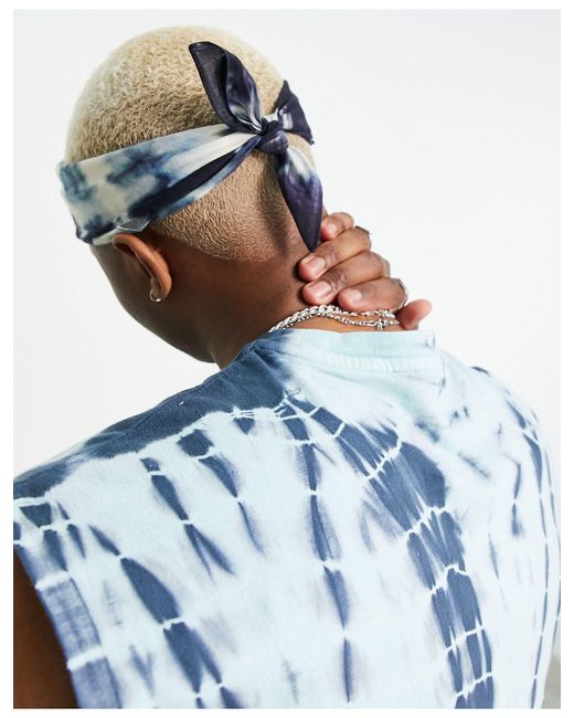Bandana style festival à délavage effet tie-dye ASOS pour homme en coloris  Bleu | Lyst