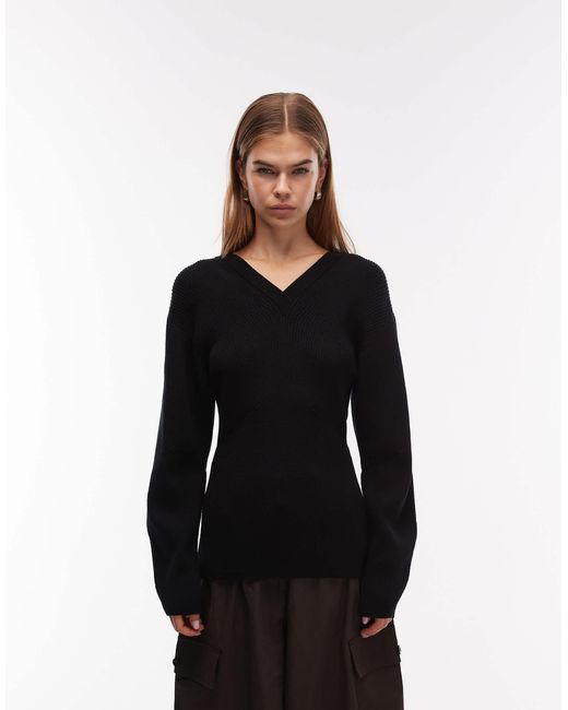 ARKET Black – taillierter pullover