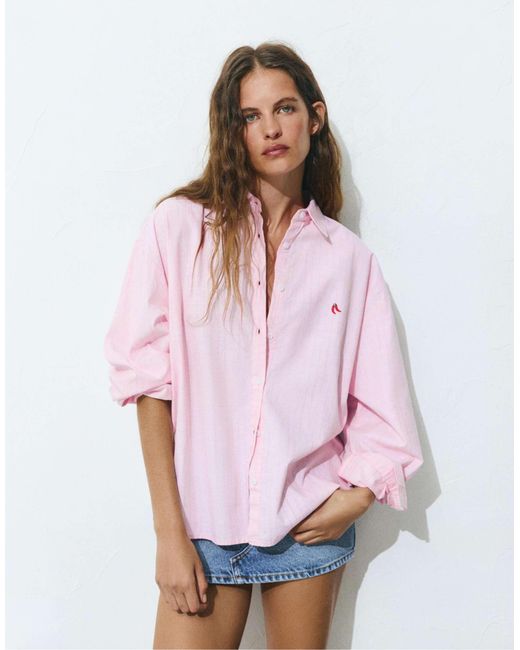 Chilli - chemise rayée Pull&Bear en coloris Pink