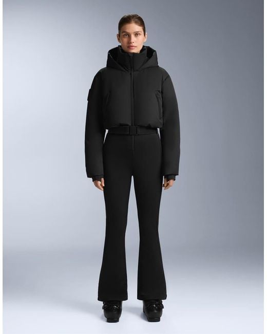 Oysho Black Minardi Piume Water-resistant Down Padded Ski Jumpsuit