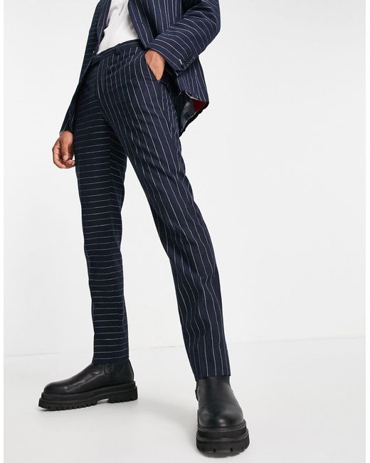Twisted Tailor Pantalon Met Contrasterende Krijtstreep in het Blauw voor  heren | Lyst NL