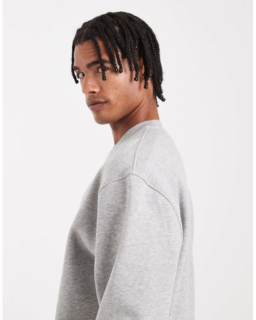 ASOS – essentials – kastiges relaxed-fit-sweatshirt in Gray für Herren