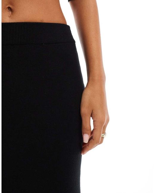 Object White Structured Knit Midi Skirt Co-ord