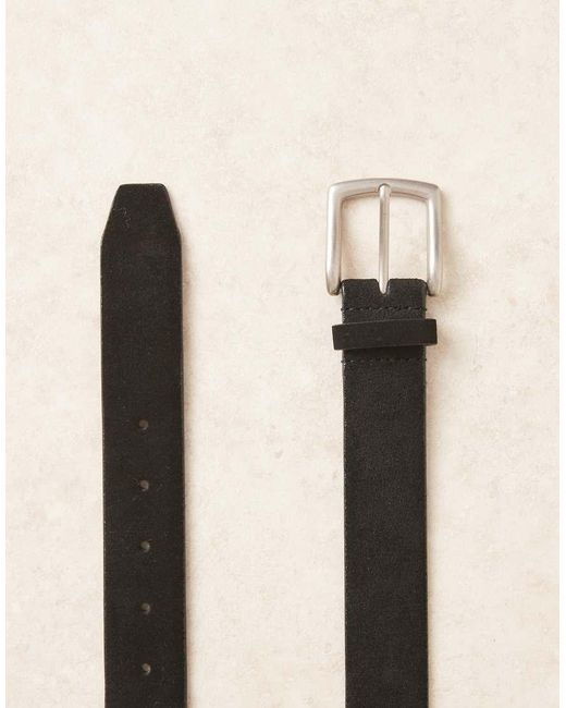 ASOS Gray Smart Suede Belt With Buckle for men