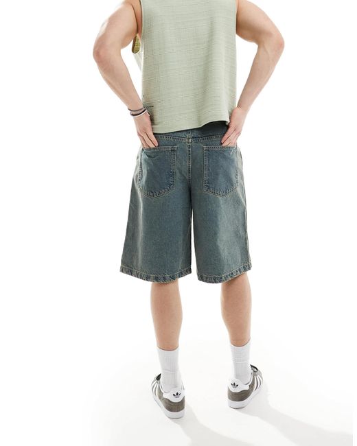 Another Influence – weite denim-jorts in Blue für Herren