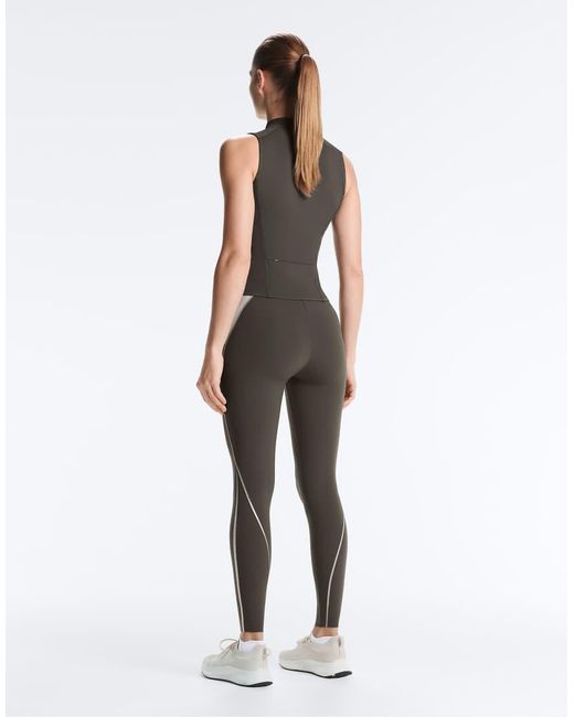 Oysho Gray Sleeveless Zip T-shirt