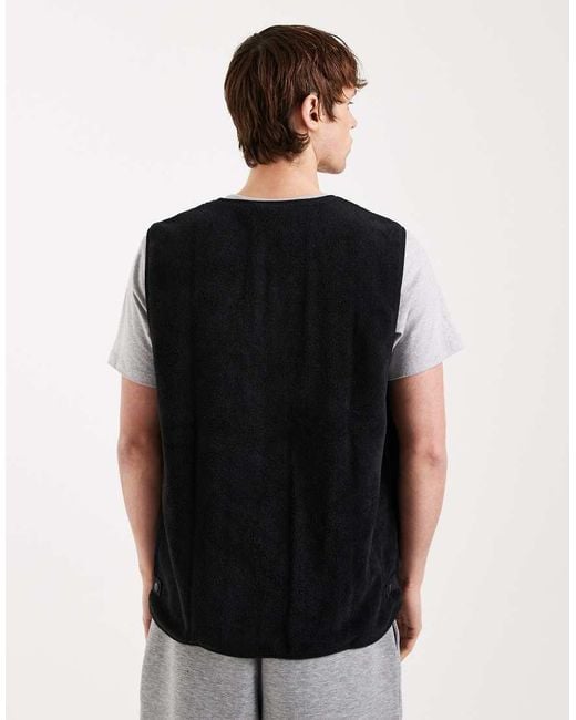 Adidas Originals Black Adidas Sportswear Sharp Zip Vest for men