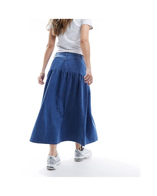 Nobody's Child Blue Bamber Full Denim Skirt