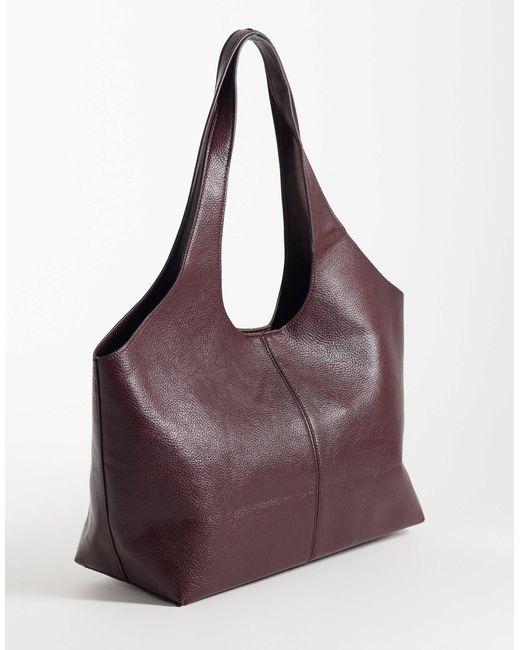 Mango Purple Structured Tote Bag