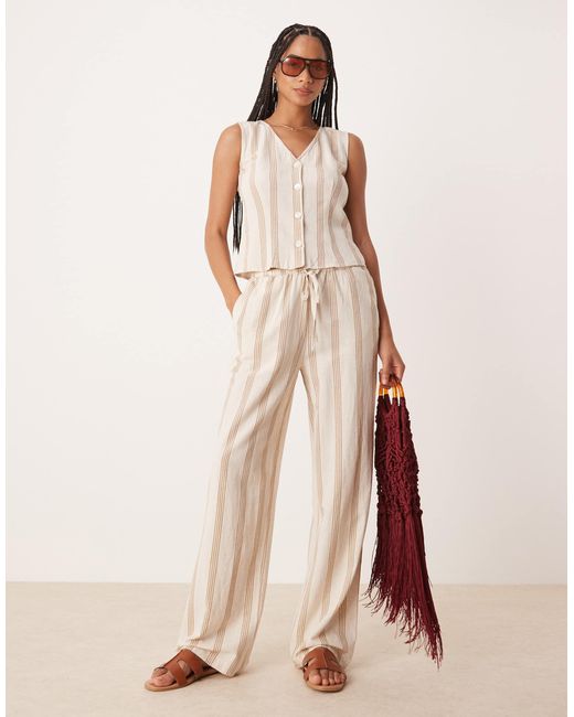 Vila Natural Mix And Match Linen Touch Waistcoat