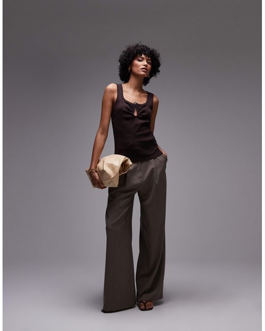 & Other Stories Gray Ribbed Jersey Sleeveless Top