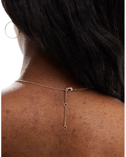 AllSaints Brown Cross Chain Necklace