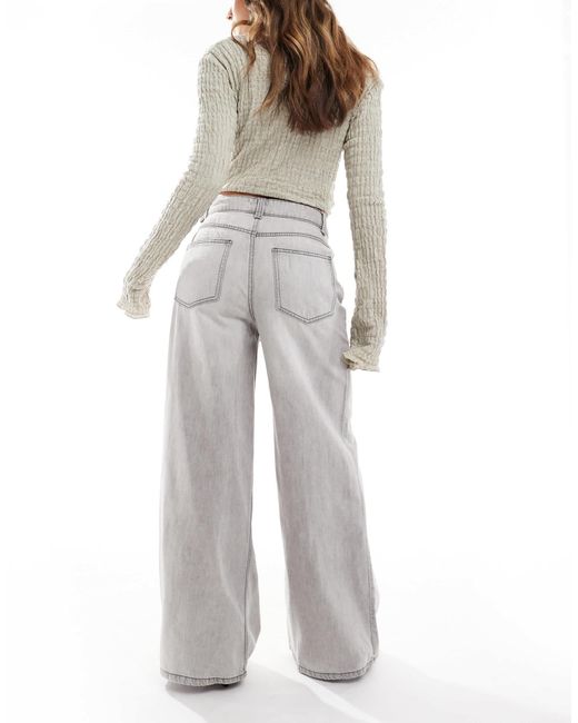 ASOS Gray Wide Leg Jean