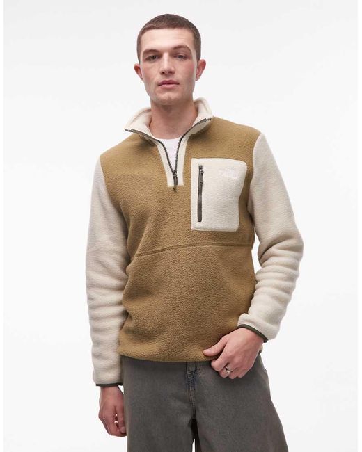 The North Face Natural Yumiori 1/4 Zip Colourblock Fleece for men
