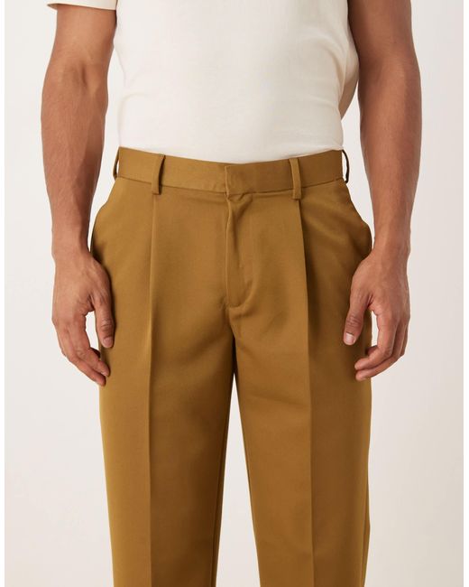 ASOS Natural Straight Suit Trouser for men