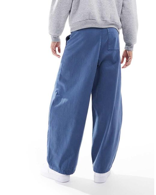 ASOS Blue Barrel Trousers for men