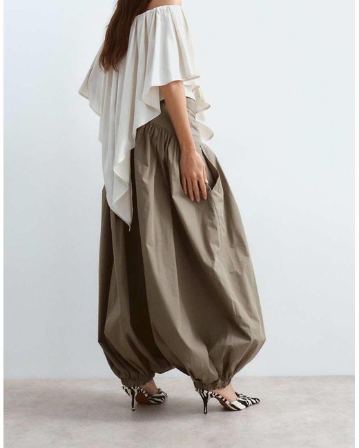 ARRANGE Multicolor Waist Seam Balloon Leg Trousers
