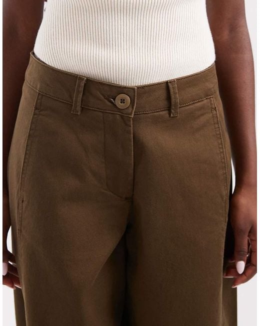 JJXX Green High Waisted Barrel Fit Trousers
