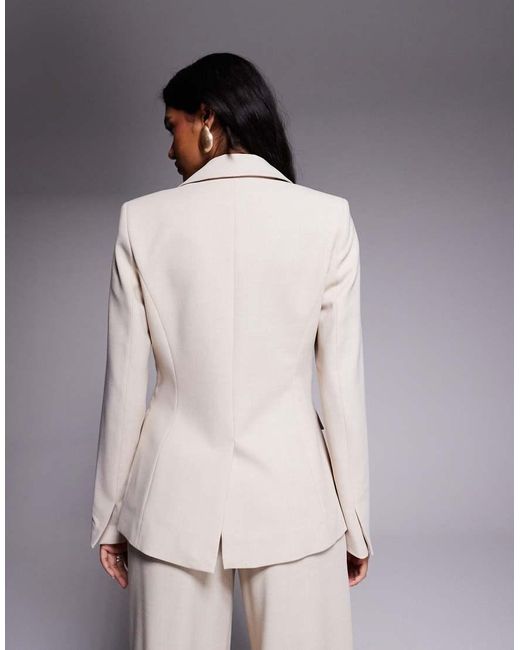 Blazer Da Abito Con Bottone Color Oro di Forever New in Natural