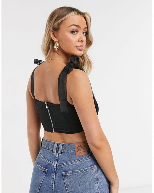 black corset bralette