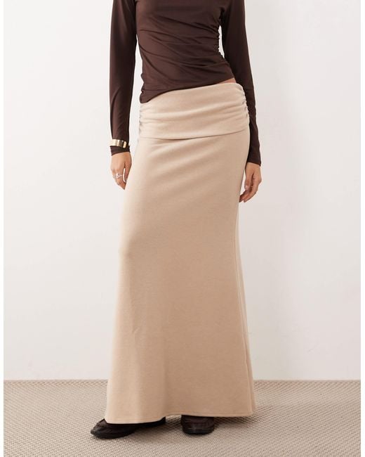 ASOS Natural Maxi Skirt Co-ord