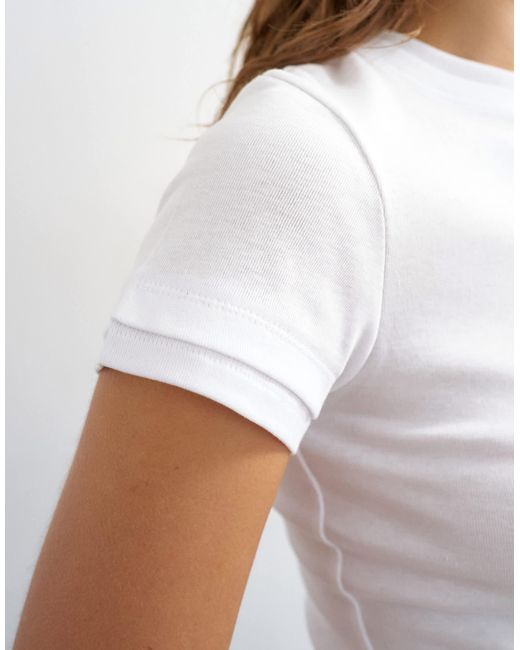 TOPSHOP Blue – mehrlagiges, tailliertes t-shirt