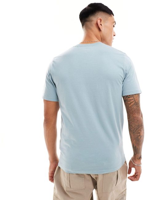 Hollister Blue Crew Neck T-shirt for men