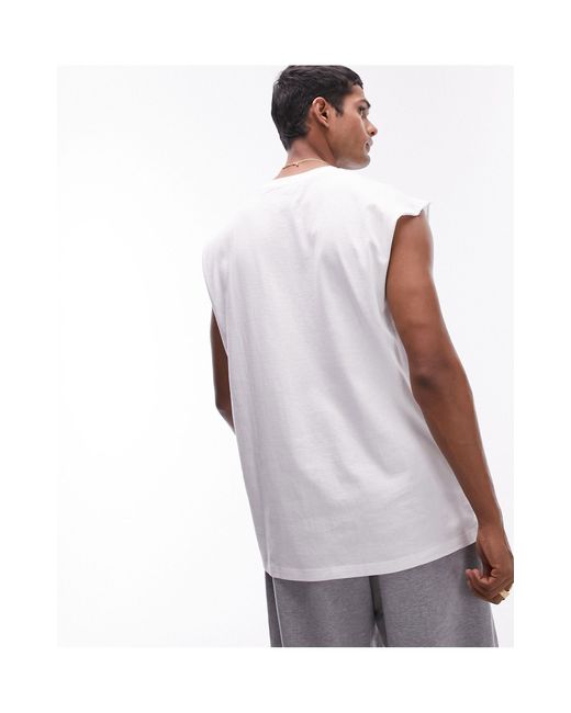 Topman Black 2 Pack Oversized Fit Sleeveless T-shirt for men