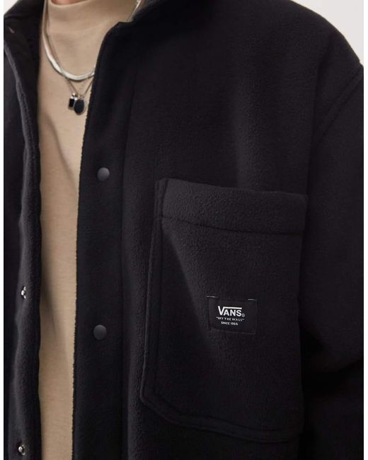 Vans Blue Penmar Heavyweight Polar Fleece Shacket for men