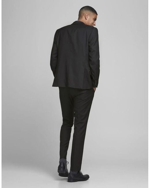 Jack & Jones Black Single-Breasted Blazer And Trousers for men
