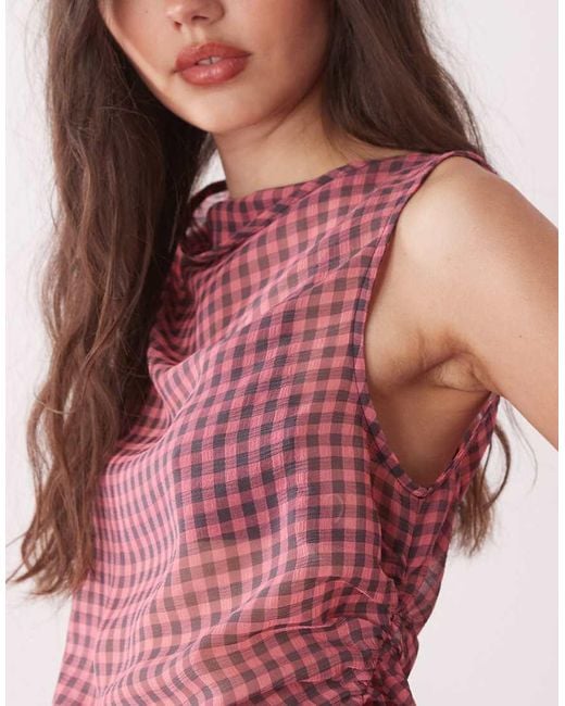 Collusion Pink Sheer Mini Dress