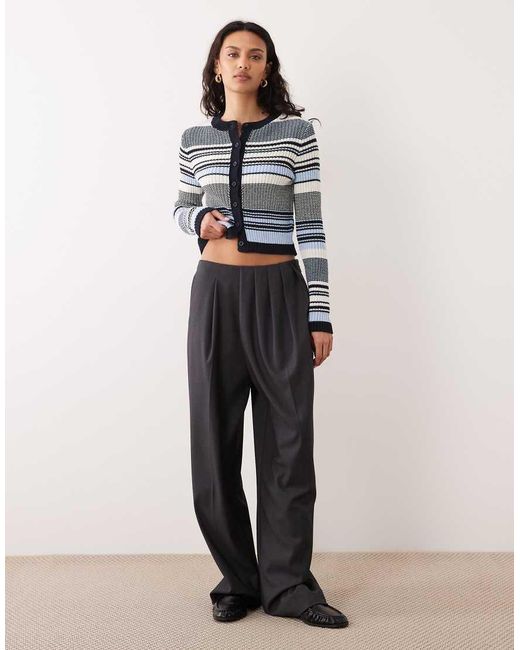 Mango Gray Knitted Cardigan