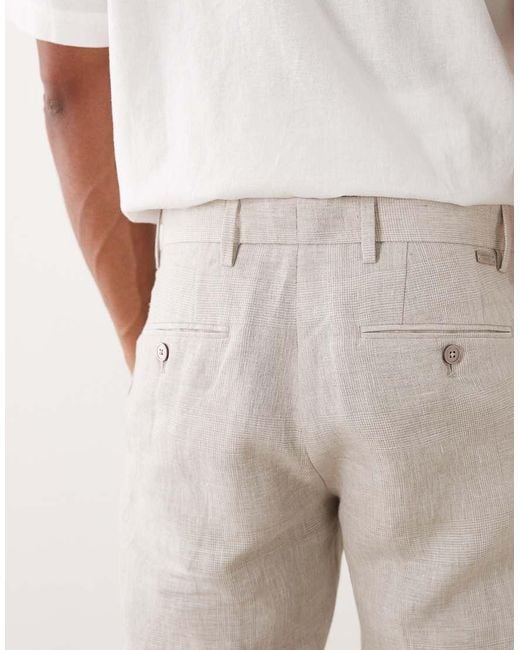 Mango Natural 100% Linen Straight Fit Tailored Trouser for men