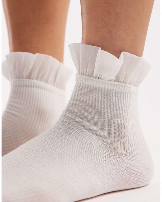 Glamorous White Frilly Socks