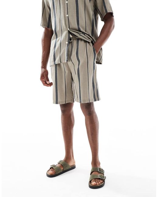 Only & Sons Multicolor Linen Look Shorts for men